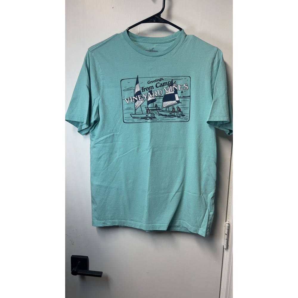 Vineyard Vines | "Greetings from Camp" Sailboat Graphic T-Shirt | Size YXL